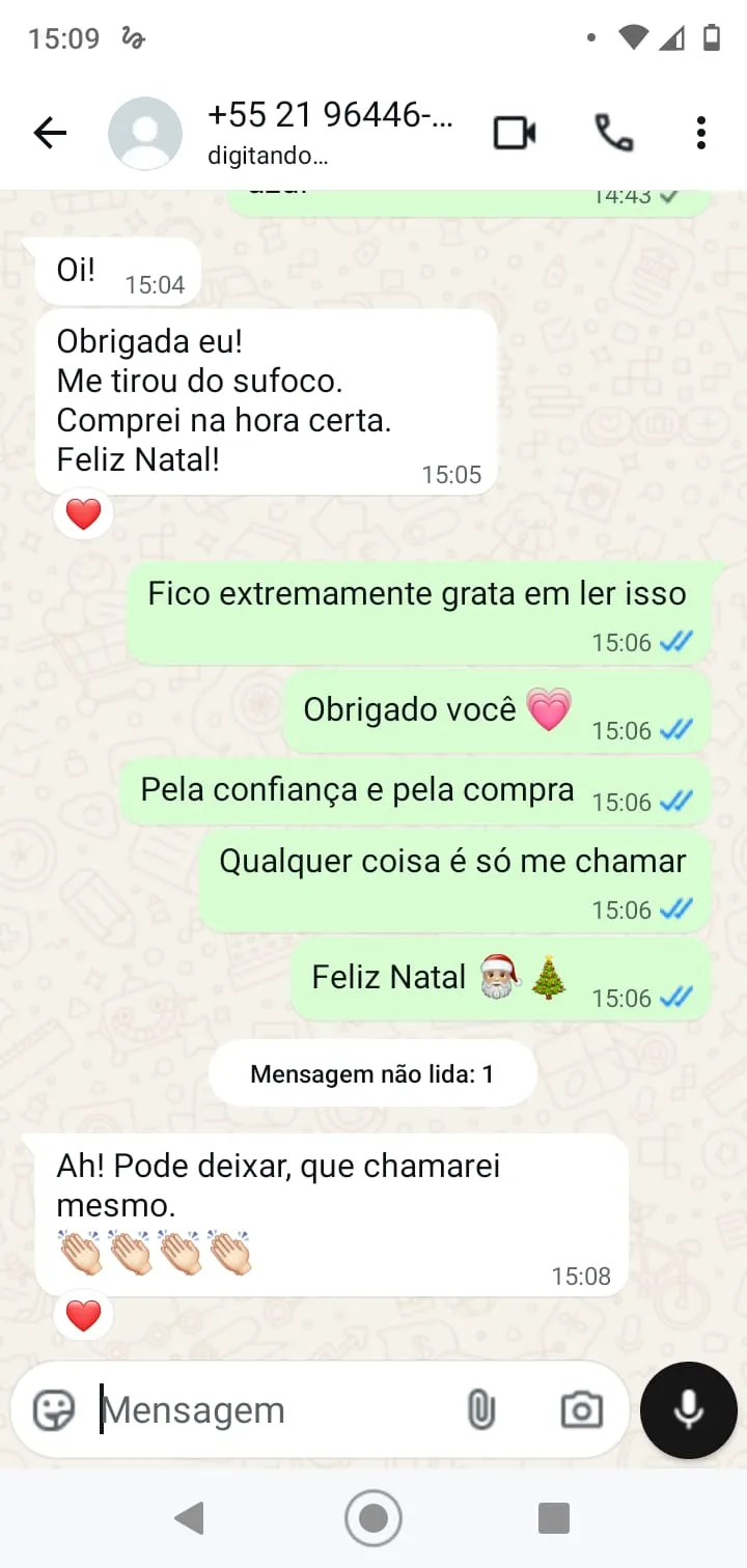 Print WhatsApp — Me tirou do sufoco, comprei na hora certa